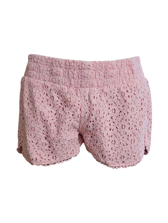Tinseltown Pants - Tinseltown MD Pink Lace Flower Shorts